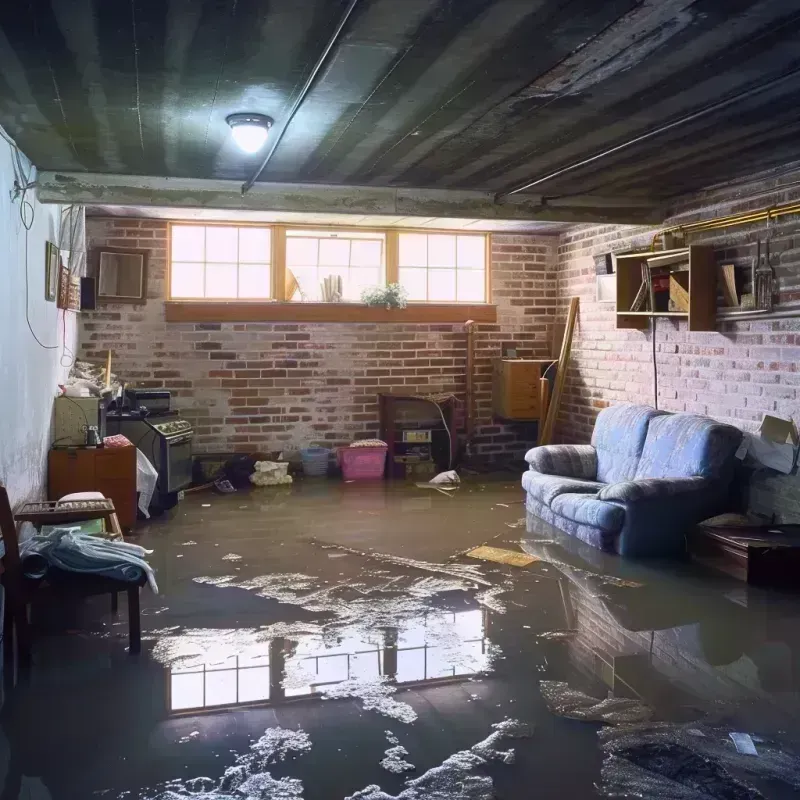 Flooded Basement Cleanup in Utuado barrio-pueblo, PR